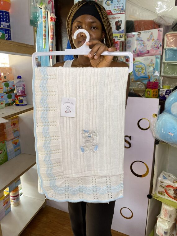 Sunngle Baby Teddy Shawl(off white)