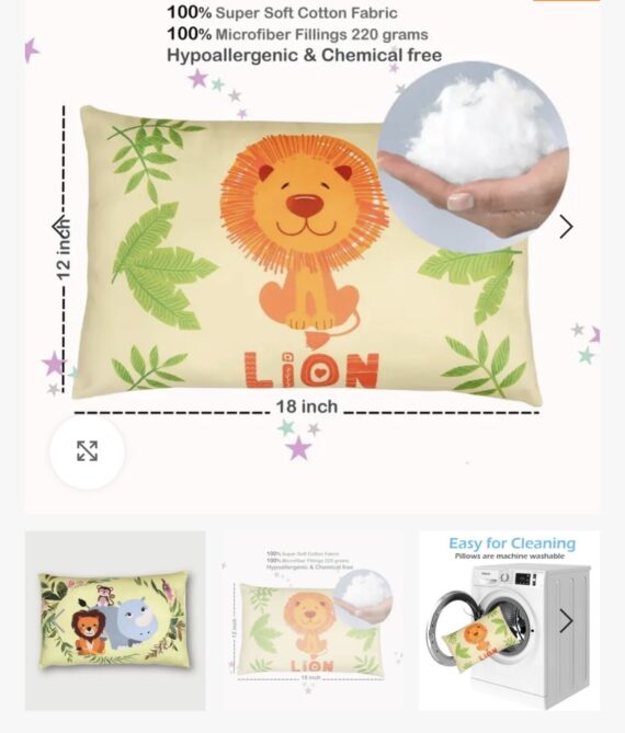 Toddler pillow with case