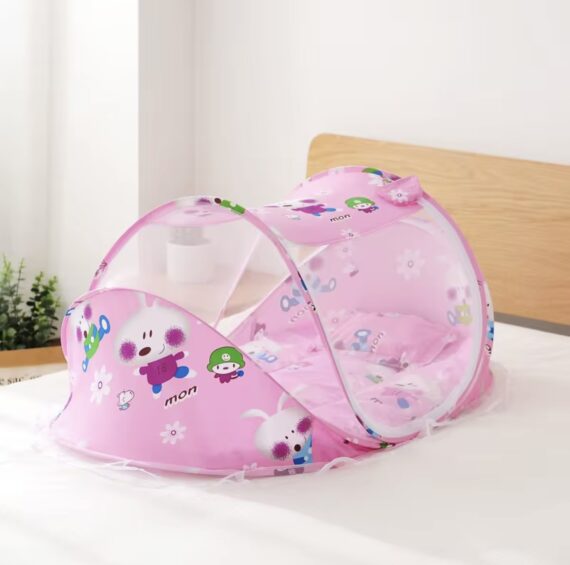 Baby Bed & Net (pink)