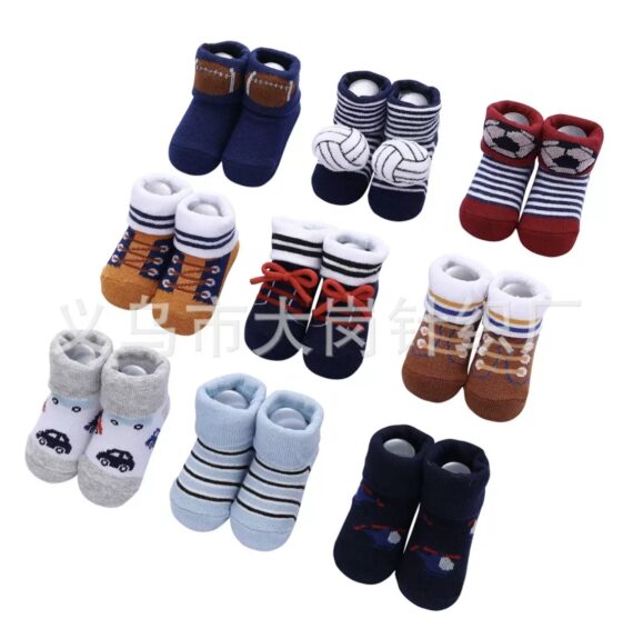 3 in 1 Boys shoe Socks (car design)