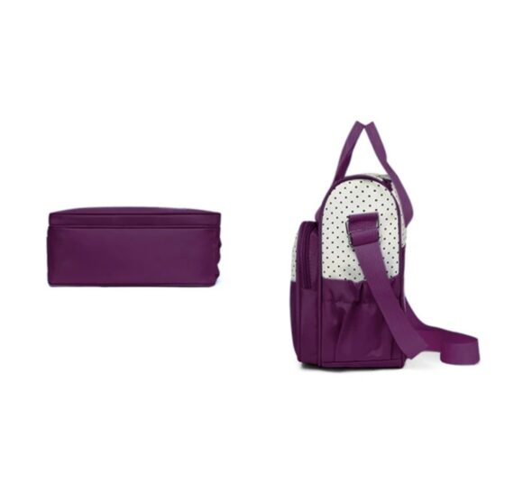 Dotted diaper bag (purple)