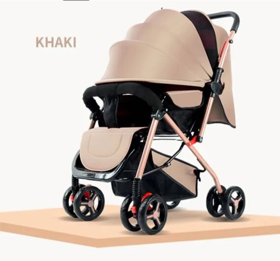 Stroller ,bed and tray (khaki  color)